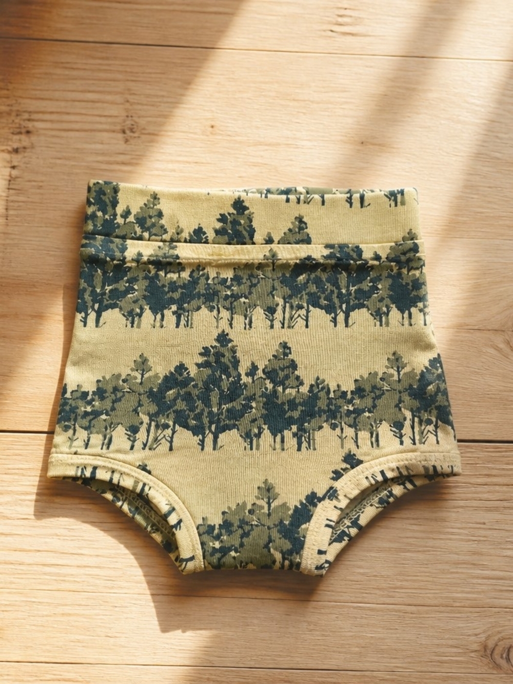 Kate Quinn Green Tree-Print High Waist Baby Bloomers Nwt